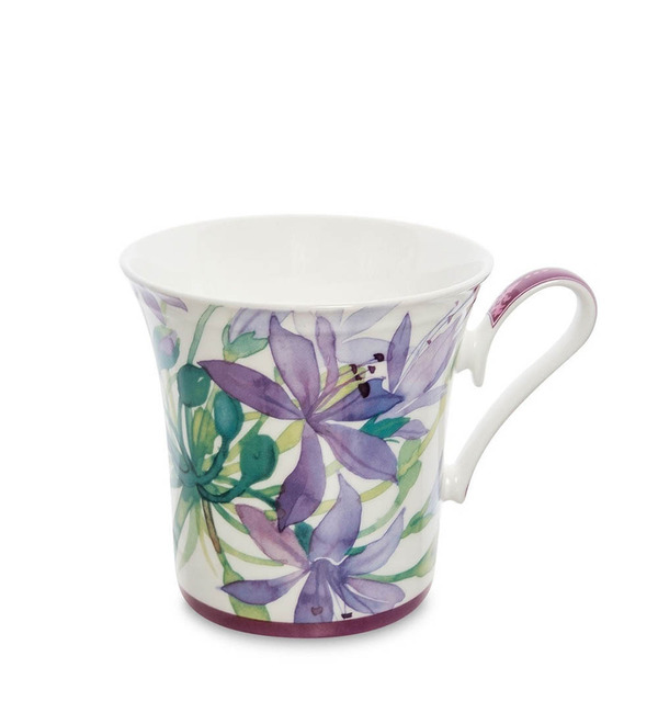 Porcelain mug Aquilegia (Bella Aquilegia Pavone) – photo #2