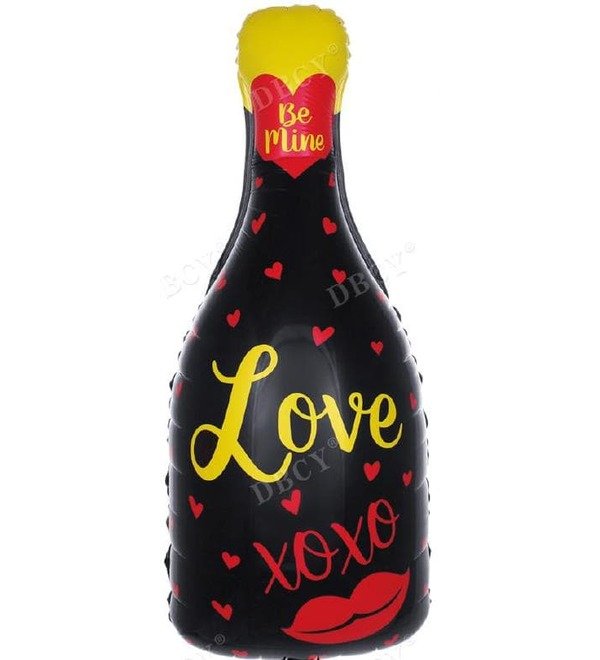 Воздушный шар Бутылка Шампанского Love (84 см) – фото № 1