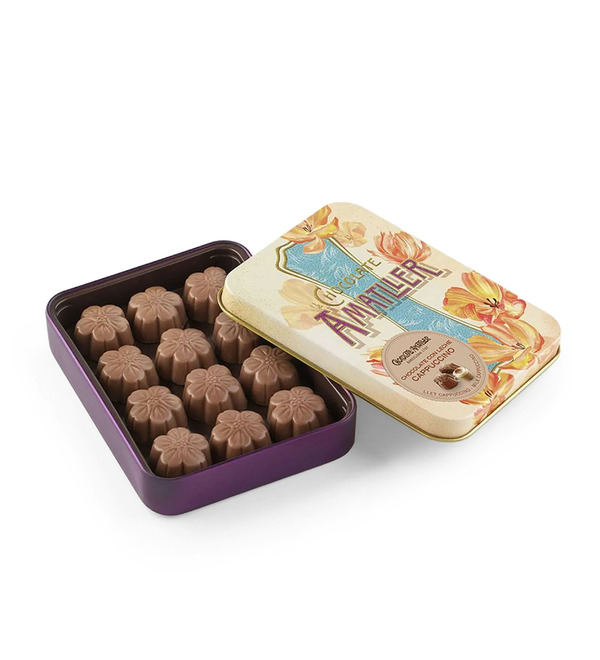 Шоколадные конфеты с кремовой начинкой каппучино Chocolate Amatller, 72 гр. – фото № 1