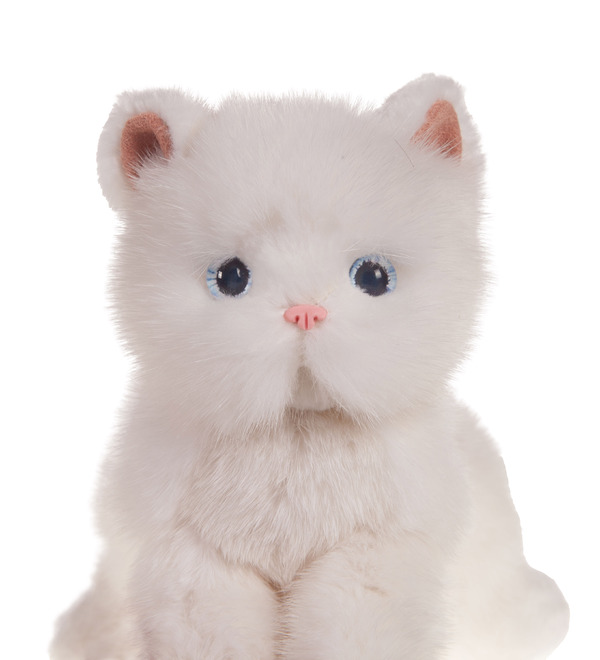 Игрушка ручной работы Белый котёнок – фото № 2