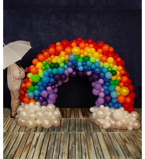 Decoration with balloons Rainbow – photo #4