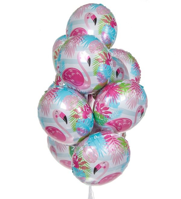 Букет шаров Фламинго (9 или 18 шаров) – фото № 1
