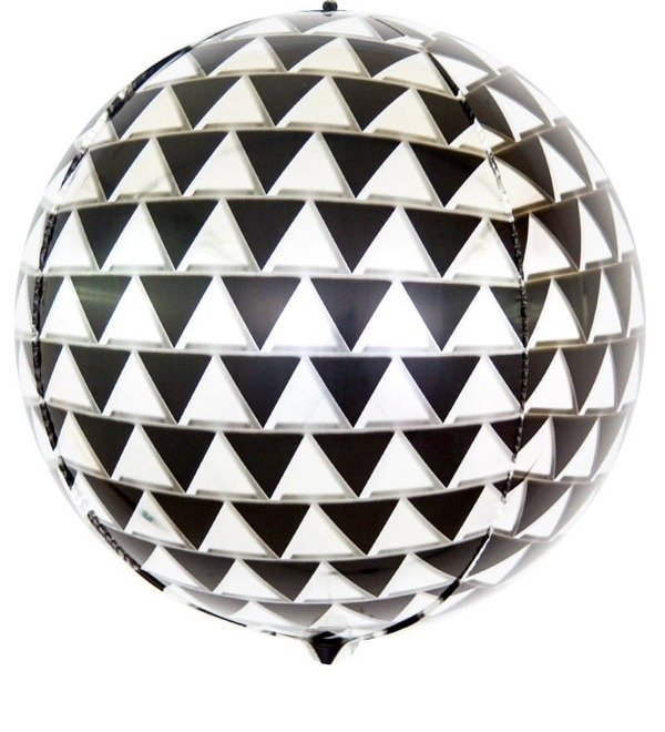 Воздушный шар Сфера 3D Геометрия треугольников (61 см) – фото № 1