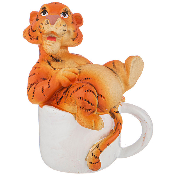 Figurine Tiger in a cup – photo #1