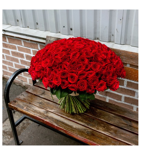 Букет из 201 красной розы Ты - мой мир! FV47 KIS – фото № 2