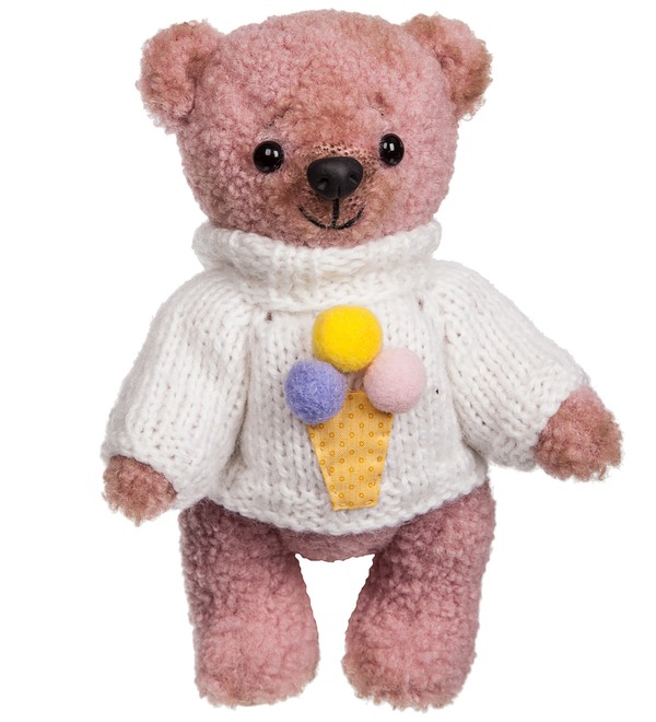 Handmade toy Bear Teddy in a sweater – photo #1