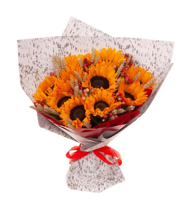 Bouquet-solo Sunflowers (5,7,9,15,25,35 or 51) – photo #5