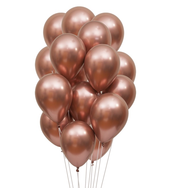 Bouquet of balloons Rose Gold (15 or 31 balloons) – photo #1