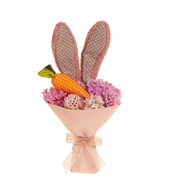 Bouquet-solo pink hyacinths (15,25,35,51,75 or 101) – photo #4