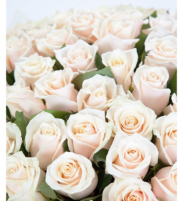 Букет из 101 кремовой розы Королевский подарок BR103 MIN – фото № 2