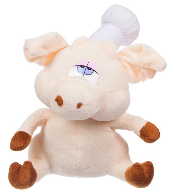 Soft toy Pig Cook (19 cm) – photo #1