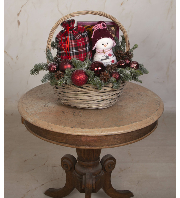 Подарочная корзина Подарки от снеговика – фото № 4