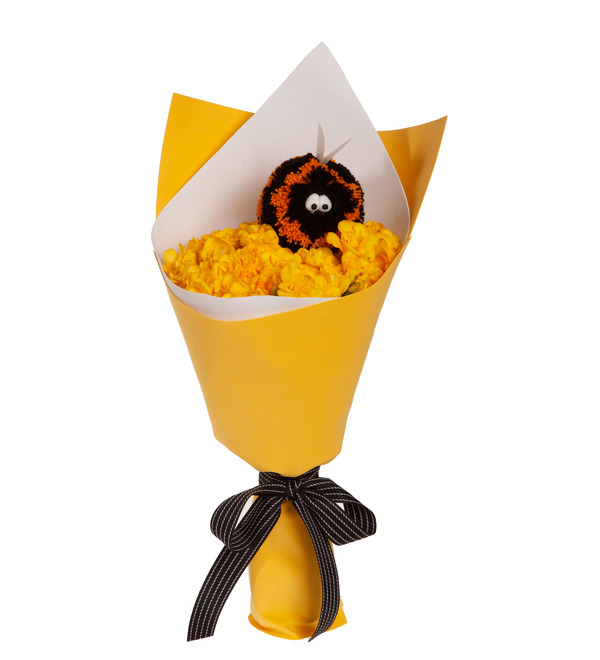 Bouquet-solo of yellow freesias (15,25,35,51,75 or 101) – photo #4