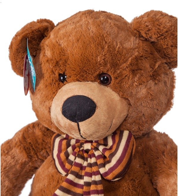 Soft toy Bear Chocolate with a bow (50 cm) – photo #2