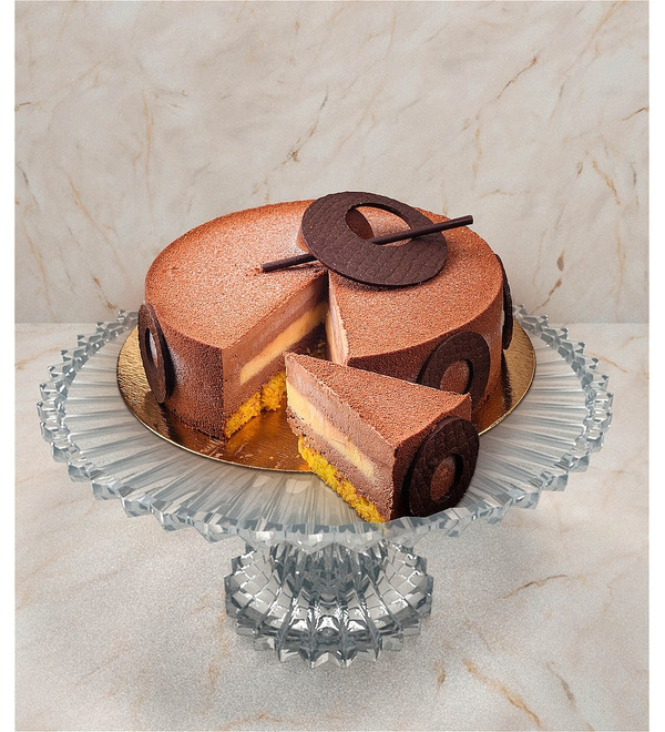 Cake French Kiss Apricot and Passion Fruit (1000 gr.) – photo #1