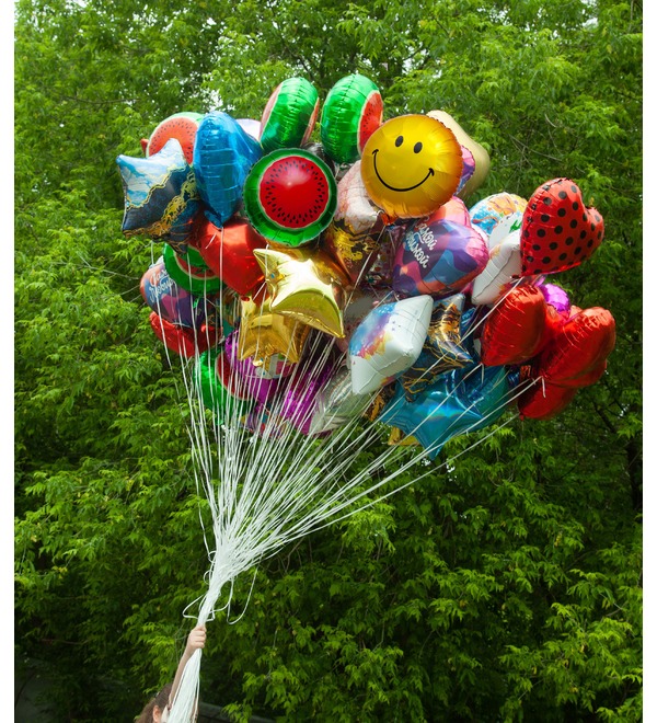 Огромная охапка разноцветных шаров (100 или 200 шаров) – фото № 2