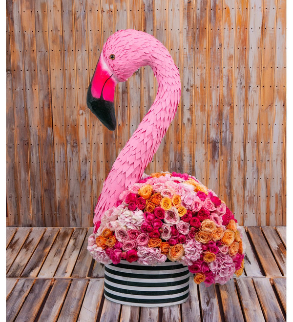 Композиция Экзотический фламинго (высота 1,2 метра) – фото № 3