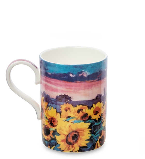 Porcelain mug Sunflowers (Semi di Girasole Pavone) – photo #2