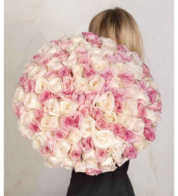 Букет-дуэт ароматных роз Элегантность (51,75,101 или 151) – фото № 1