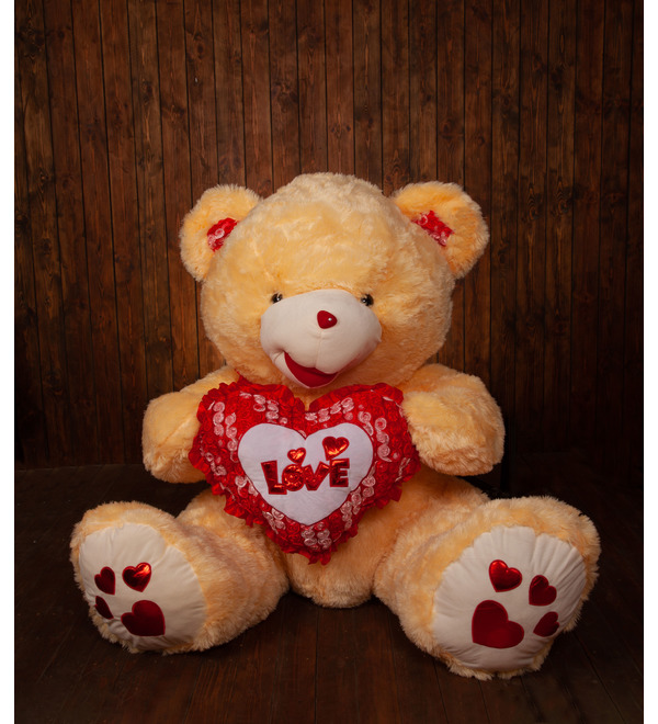 Мягкая игрушка Медведь с сердцем (150 см) – фото № 1
