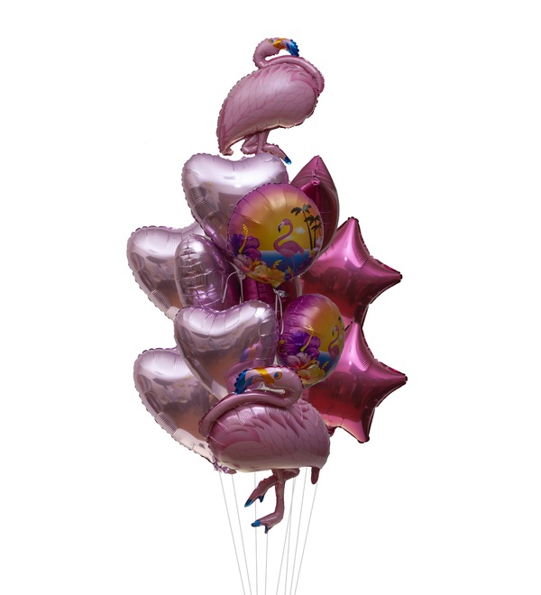 Bouquet of balloons Pink Flamingo – photo #1