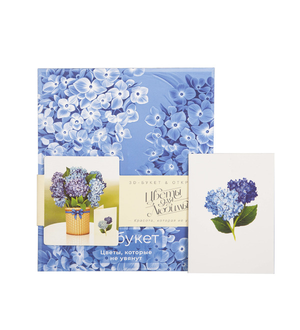 3D Greeting Card Bouquet of Hydrangeas – photo #2