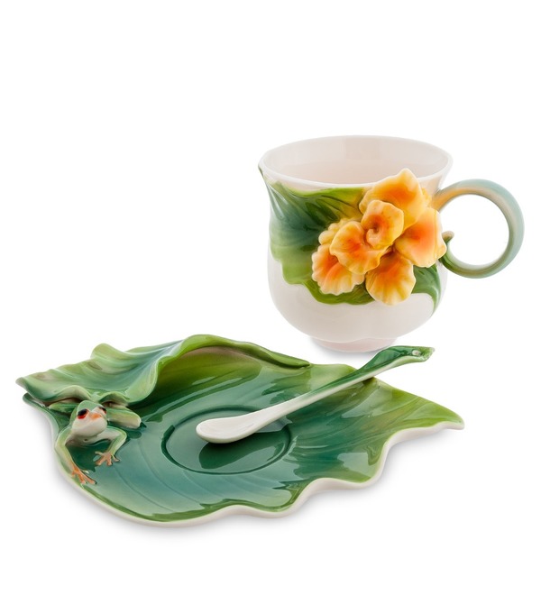 Tea pair Frogs and flowers (Pavone) – photo #2