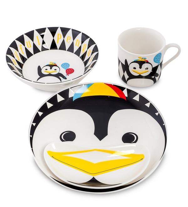 A set of dishes Cheerful penguin (Pengees / TOPCHOICE) – photo #1
