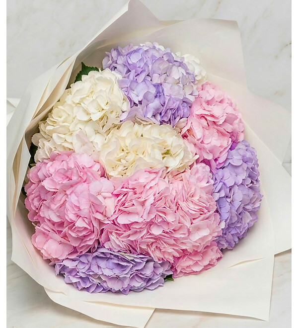 Bouquet-trio of hydrangeas Guitar strings (7,9,15,25,35 or 51) – photo #3