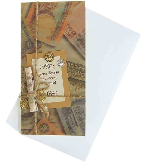 Handmade Postcard Let the money bring happiness! – photo #2