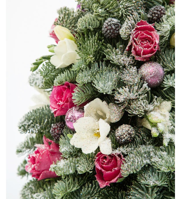 Праздничная елка из цветов Ёлочка под снегом NY2985 SAN – фото № 4