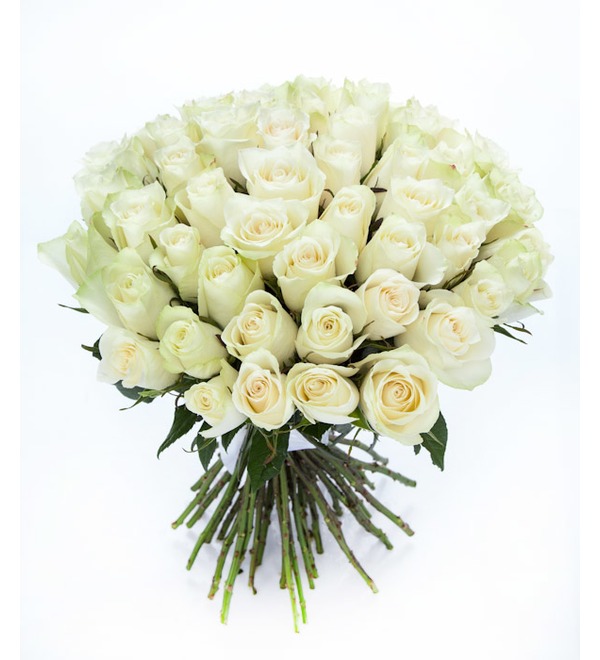 Букет из 51 белой розы (50см) Светлое чувство BR154 SAN – фото № 2