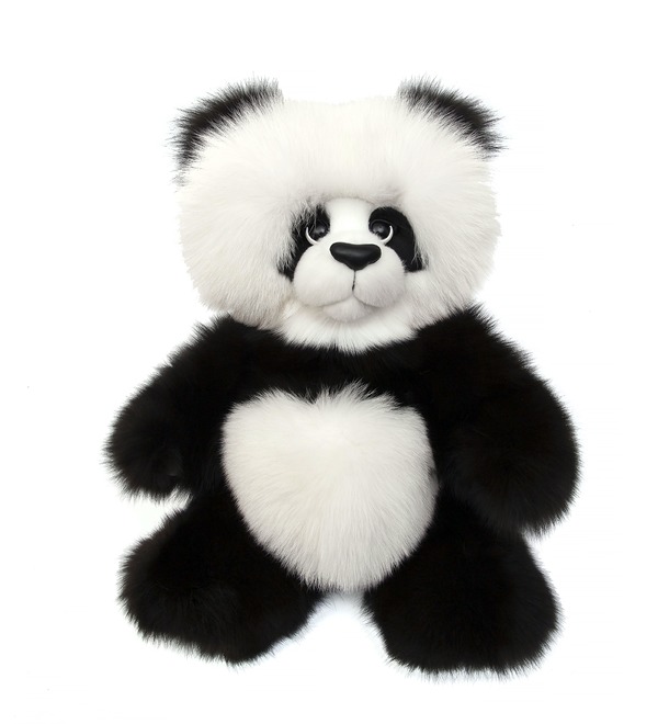 Toy made of natural fur of a polar fox Panda (55 cm) – photo #5