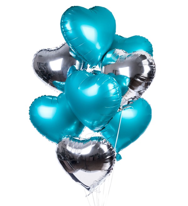 Bouquet of balloons Sea breeze (9 or 21 balloons) – photo #1