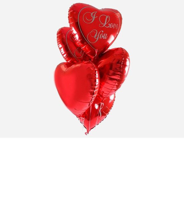 A BOUQUET OF 5 BALLOONS I LOVE YOU SH3 KAZ – photo #1