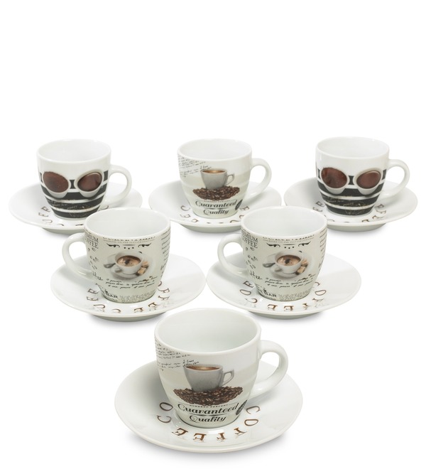 Set of 6 mugs and saucers – photo #1