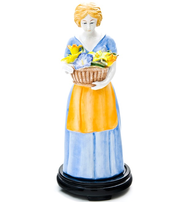 Ночник Девушка с цветами (Ручная работа, 32,5 см) SC1051 SAN – фото № 1