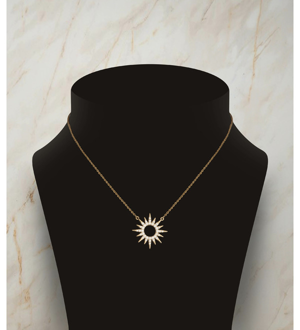 Necklace Sunny gold – photo #1