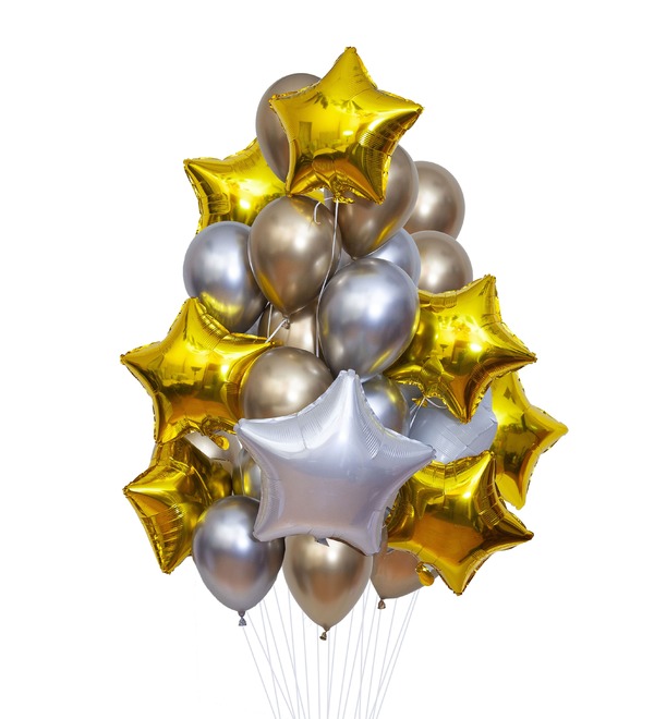 Bouquet of balloons Cloud of happiness (25 or 51 balloons) – photo #1