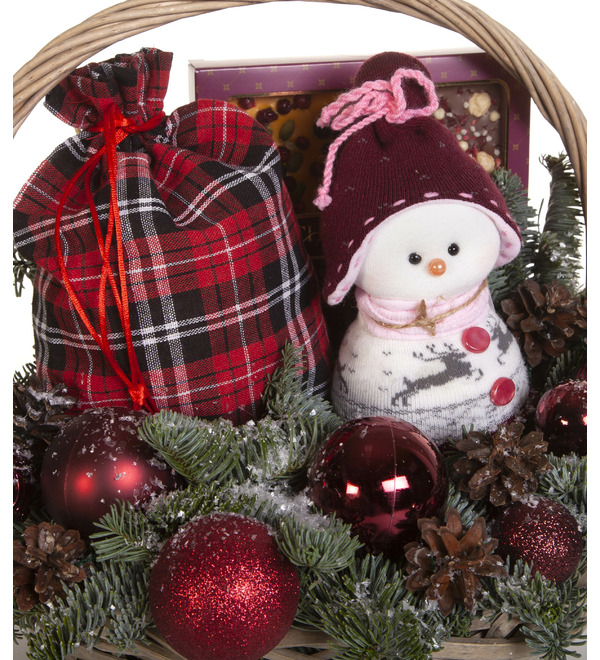 Подарочная корзина Подарки от снеговика – фото № 2