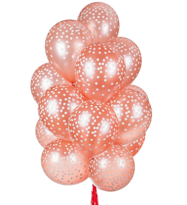 Bouquet of balloons White confetti (15 or 31 balloons) – photo #1
