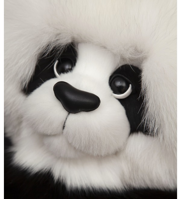 Toy made of natural fur of a polar fox Panda (55 cm) – photo #2