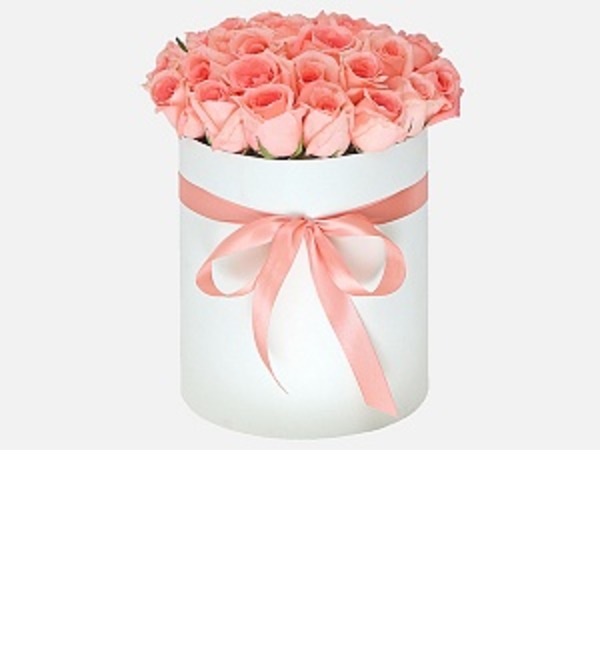 Шляпная коробка с розовыми розами KRKZ20 UST – фото № 1