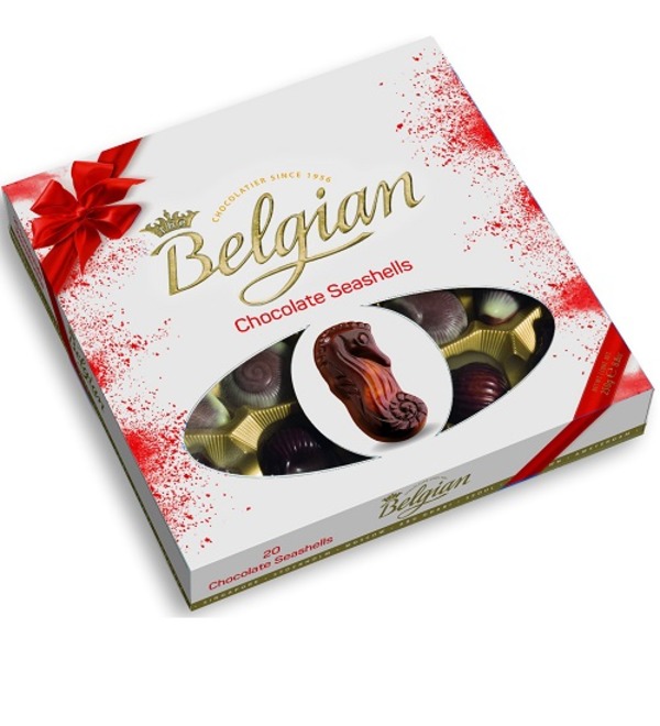 Шоколадные конфеты The Belgian Дары моря красный бант – фото № 1