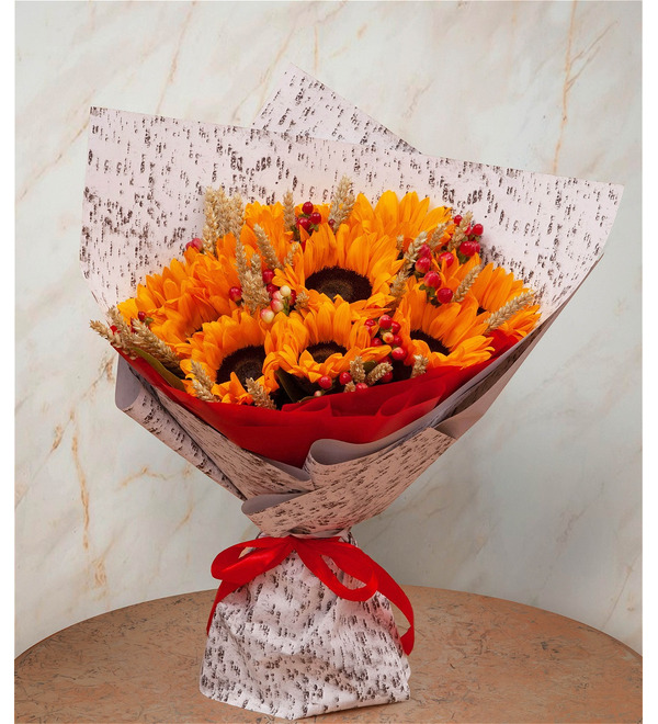Bouquet-solo Sunflowers (5,7,9,15,25,35 or 51) – photo #1