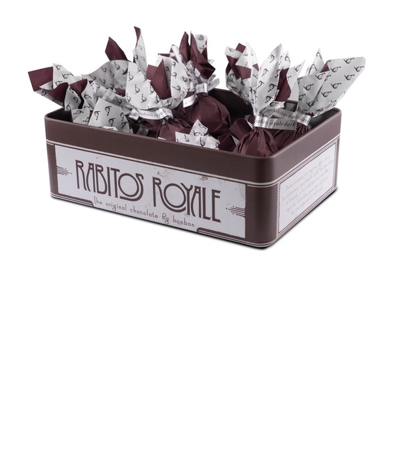 Инжир в темном шоколаде с трюфельным кремом №14 в жестяной коробке – фото № 2
