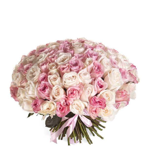 Букет-дуэт ароматных роз Элегантность (51,75,101 или 151) – фото № 5