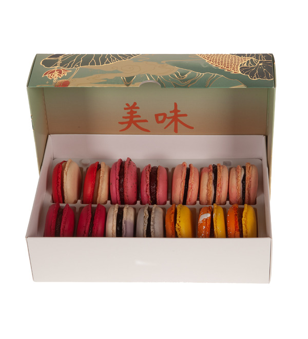 Assorted 12 Grand macarons with decoration – photo #1