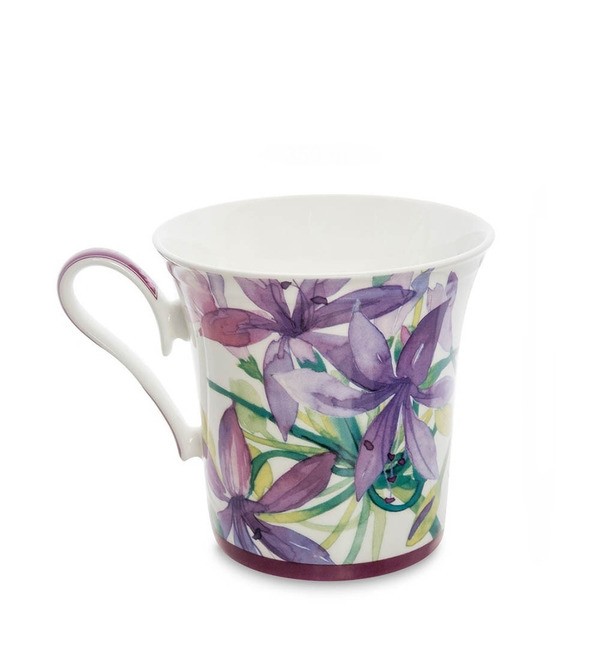 Porcelain mug Aquilegia (Bella Aquilegia Pavone) – photo #3