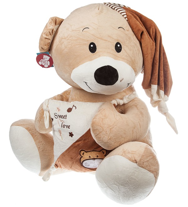 Soft toy Bear with a pillow (80 cm) – photo #1